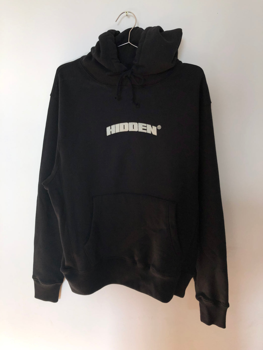 BLACK LOGO HOODIE SAMPLE [MEDIUM]